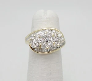 1.50CT Natural Diamond Anniversary Engagement Wedding Ring 14K Yellow Gold Band - Picture 1 of 14