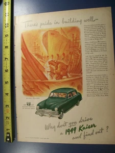 1949 Kaiser-Frazer Kaiser SPECIALE pubblicità auto mag di medie dimensioni - "C'è orgoglio..." - Foto 1 di 1