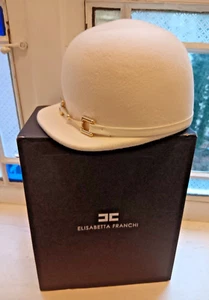 NEU! Designer Hut / Kappe ELISABETTA FRANCHI gr. 56 Audrey Hepburn Reiterhut - Bild 1 von 5