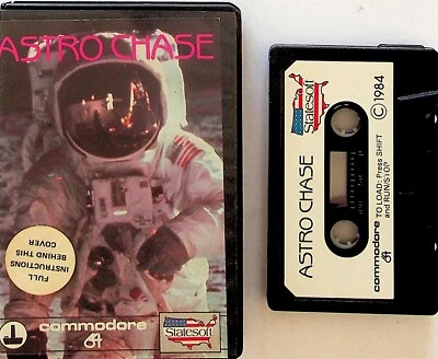 ASTRO CHASE- Commodore 64 Game Cassette/Tape (Boxed) Statesoft 1984 - Image 1 of 2