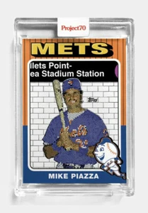 Mike Piazza 2021 Topps Project 70~1975 #80~ de Jeff Staple PR:2.273 - Imagen 1 de 2