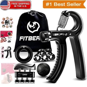 Comfortable Ergonomic Hand Grips - 5 Pack with Adjustable Resistance Levels - Picture 1 of 7