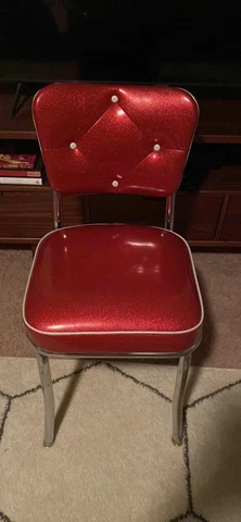 Vintage Red Chair Cover