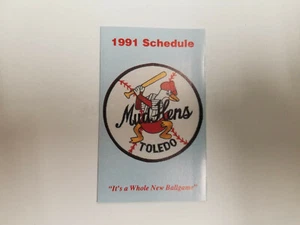 Toledo Mud Hens 1991 calendario de bolsillo menor de béisbol - BP lavado de autos - Imagen 1 de 2