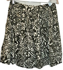 Kate Spade New York Sz 8 Palm Fronds Green/White Knee-Length Skirt ~ 100% Cotton