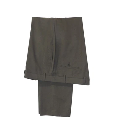 Calça social masculina Lauren Ralph Lauren mistura de lã marrom acastanhado 38/30 - Imagem 1 de 3