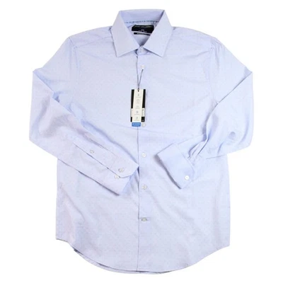 Report Collection Shirt Mens M 15.5 34/35 Light Blue Modern Fit Stretch $69 NEW - Image 1 of 4