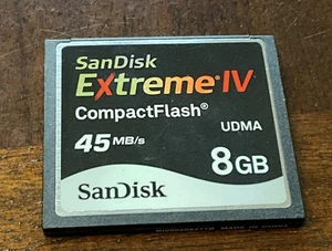 Sandisk Extreme IV 8 GB 45Mb/s Compact Flash CF Card - Tested and working - Picture 1 of 1