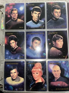 1993 SKYBOX STAR TREK MASTER SERIES COMPLETE BASE SET 90 Full Art Trading Cards - Picture 1 of 20