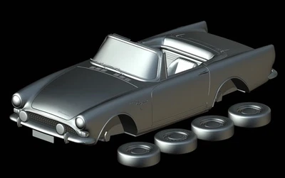 STL File - Sunbeam Tiger (1965) - 3D Print 1/87 64 43 32 24 18 Tamiya CMC EXOTO - Image 1 of 4