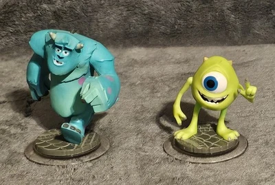 Lote de 2 bonecos Mike Wazowski Sully Disney Pixar Infinity 1.0 Monsters Inc  - Imagem 1 de 2