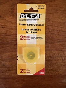 2er Set OLFA 18mm Rotationsschneider Ersatzklingen - Wolframstahl RB18-2 NEU - Bild 1 von 2