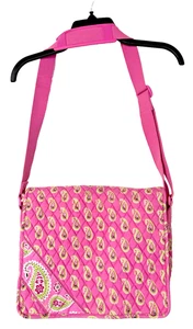 Vera Bradley Pink Paisley Crossbody/Shoulder Laptop/Messenger Bag (15x12x4) - Picture 1 of 9