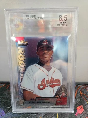 1999 TOPPS FINEST #294 C.C. SABATHIA ROOKIE RC!!! BGS 8.5 NM-MT+!!! - Image 1 of 2