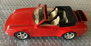 Porsche 911 Carrera Cabriolet 1993 Metal Die-cast rot Bburago 1:18 neuwertig - Bild 1 von 6
