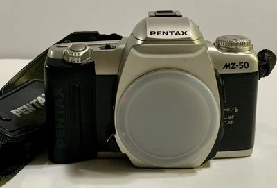 Pentax MZ-50 35mm AF SLR Film Camera Body W/ Official Pentax Shoulder/Neck Strap - Image 1 of 4