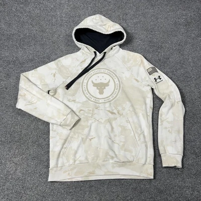 Under Armour Project Rock Sudadera con Capucha Para Hombres Pequeña Camuflada Freedom Bull Sudadera EE. UU. Foto 1 de 4
