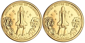 2025 P & D Florida Innovation Dollar Two Coin Set BU From Original Mint Roll - Picture 1 of 4