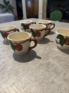 6 Franziskaner APFEL KAFFEETASSEN klassisches Vintage Muster USA 189 G27a - Bild 1 von 6