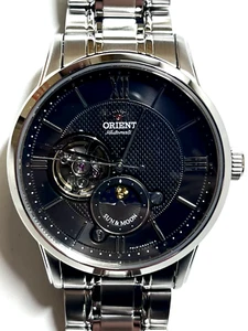 ORIENT CLASSIC SUN&MOON RN-AS0001B Mechanical Automatic Watch Black Dial 42mm Jp - Picture 1 of 9
