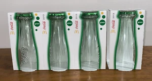 COCA COLA UPSIDE DOWN Drink Glasses Set Of 4 Green 340ml New - Picture 1 of 6