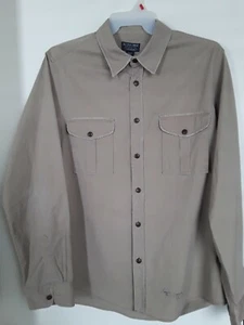 Vtg Polo Ralph Lauren Vintage Washed Work Shirt Beige Men  Sz XL - Picture 1 of 4