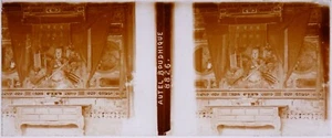 Chine.China.Hotel Boudhique.Religion.Vue stereo sur verre 45x107mm.View on Glass - Imagen 1 de 1