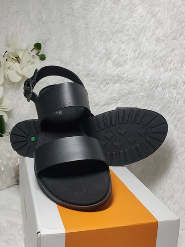 TIMBERLAND SANDALI DONNA CHICAGO RIVERSIDE BACKSTRAP NERI PIENO FIORE A5PUF