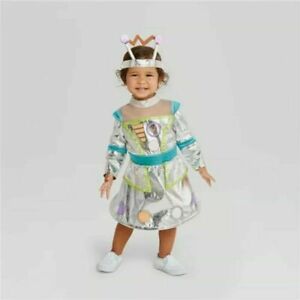 Hyde and Eek! Boutique Toddler Robot Dress & Headband Full Costume 4T 5T B288