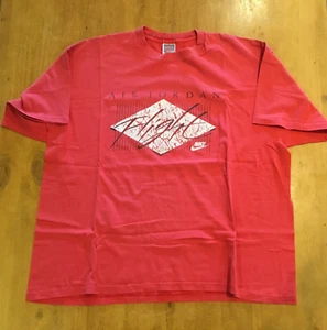T-shirt Air Jordan NIKE Flight vintage anni 90 taglia XL Michael Jordan ROSSO rara - Foto 1 di 4