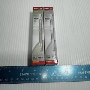 SATCO S3104 300W DOUBLE ENDED J-TYPE HALOGN LIGHT BULB 300T3Q/CL 118MM 300 WATT - Picture 1 of 4