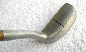 RH Vintage Otey Crisman Half Mallet Putter Original Leather Grip, Hickory Shaft - Picture 1 of 11