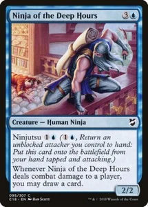 1x Ninja of the Deep Hours NM Eng MTG - Commander 2018 - Picture 1 of 1
