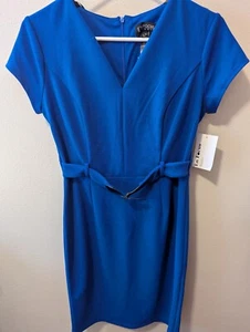 Enfocus Studio Women's Size 6 Neon Royal Mini Dress NWT - Picture 1 of 3