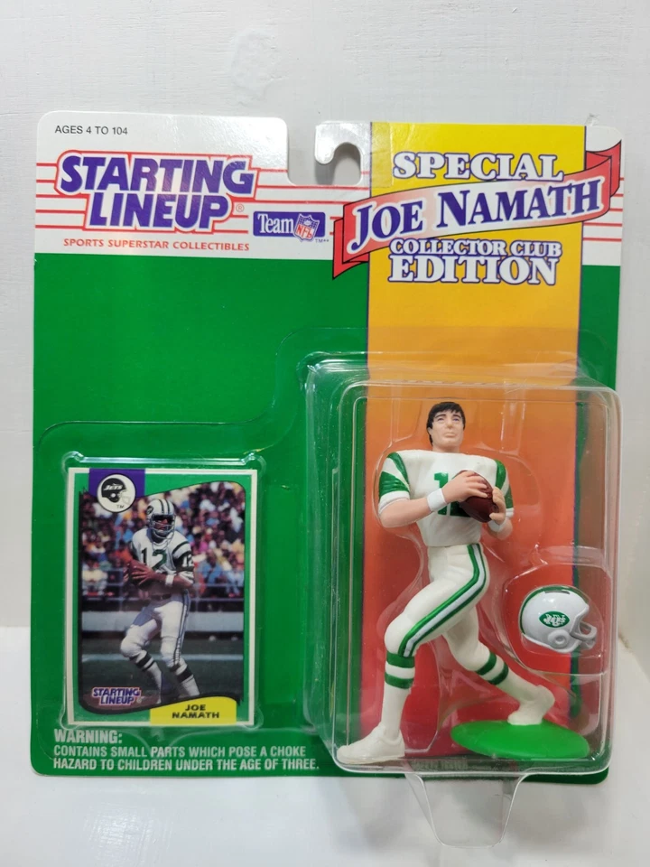 1994 STARTING LINEUP KENNER COLLECTOR CLUB JOE NAMATH NEW YORK JETS FREE SHIP - Image 1 of 1