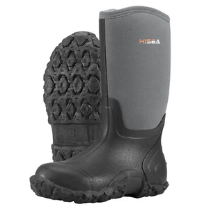 HISEA Men Rain Boots Waterproof Insulated Non-Slip Hunting Fishing Mud Work Boot - Picture 1 of 47