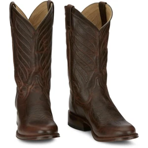 Tony Lama Lenado 12" Western Boot Brown Goat Medium Round Toe DR3037 - Picture 1 of 8