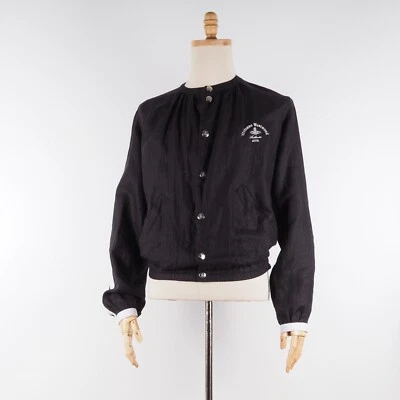 Vivienne Westwood Men's Lightweight Black Linen Bomber Jacket size 48 - Image 1 of 4