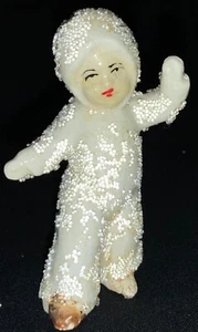 VINTAGE JAPANESE BISQUE SNOWBABY W/CORALENE - Picture 1 of 10