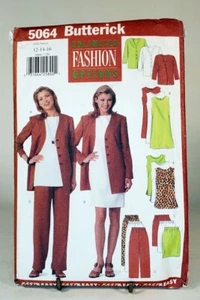 Patrón Misses Chaqueta Vestido Túnica Falda Pantalones Talla 12-16 Butterick 5064 - Imagen 1 de 2