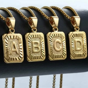 Großhandel 26 St. Gold gefüllt Anfangsbuchstabe Anhänger Halskette A-Z Charms Halsband - Bild 1 von 13
