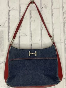 Tommy Hilfiger Nylon Blue And Red Purse - Picture 1 of 6