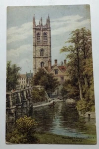 Magdalen College & River Oxford England Postcard (D3) - Picture 1 of 2