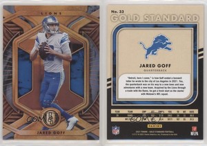 2021 Panini Gold Standard Platinum /75 Jared Goff #33