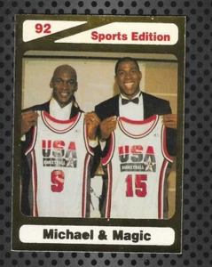 Michael Jordan Magic Johnson 1992 Sports Edition Gold DREAM TEAM NM / 10.000 - Picture 1 of 2
