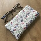 Handmade Fabric Padded Glasses Case Pouch William Morris Brentwood Winter Berry