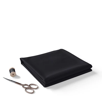 Material jeans de malha elástica preta - 98% algodão, 2% lycra, 310 GSM (11 oz) - Imagem 1 de 4