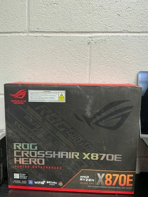 ASUS ROG CROSSHAIR X870E HERO AMD AM5 ATX DDR5 WIFI 7 gaming motherboard NEW - Image 1 of 4