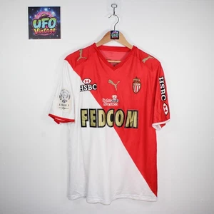 AS Monaco Home Football Shirt 2008/09 Match Issue Alonso Size L/XL Red Puma - Picture 1 of 12