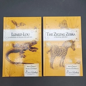 All About Reading Pre Reading Readers Volume 1 and 2 Lizard Lou ZigZag Zebra HC - Picture 1 of 13